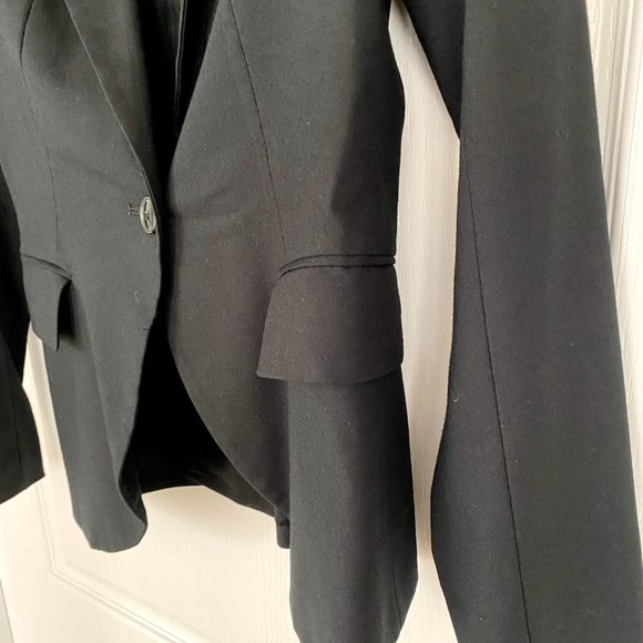 Zara Black Single Breasted One Button Blazer Size 4 - Picture 7 of 13